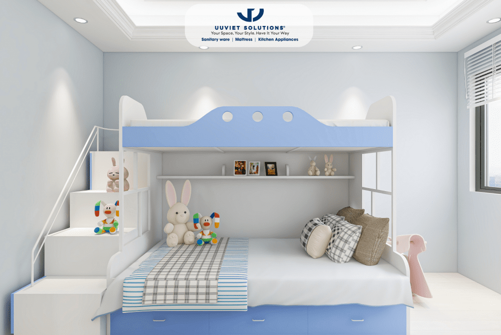 Không gian phòng ngủ cho bé thoải mái và đủ sáng