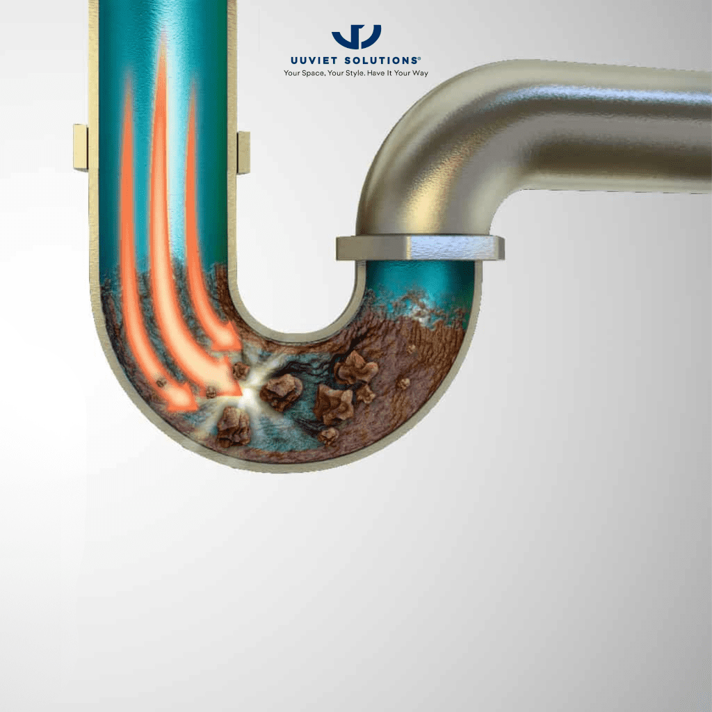 Dị vật thường dễ kẹt trong ống dẫn do cấu trúc uốn cong giảm mùi hôi