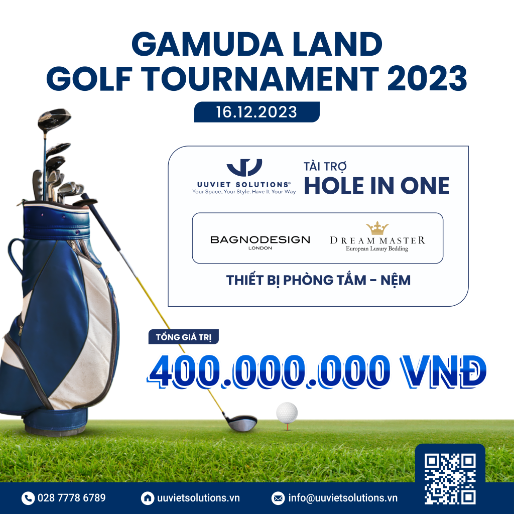 BAGNODESIGN đồng hành cùng Gamuda Golf Tournament 2023 HCM với giải thưởng HIO trọn bộ phòng tắm cao cấp