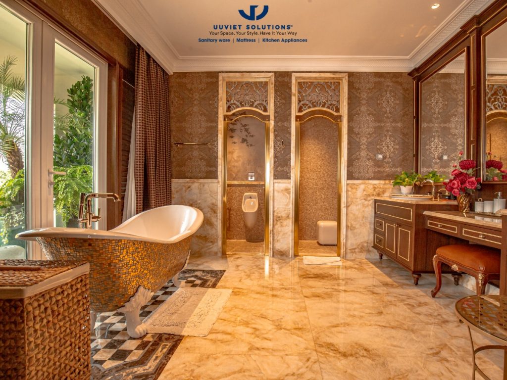 Mẫu phòng tắm mang phong cách cổ điển Châu Âu