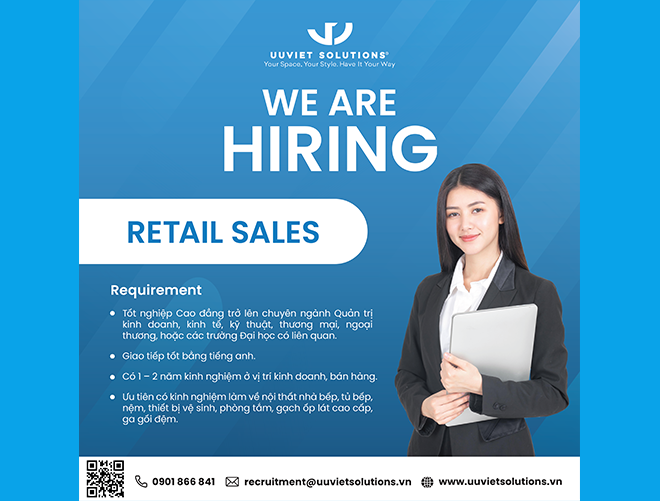Uuviet Solutions tuyển dụng retail sales