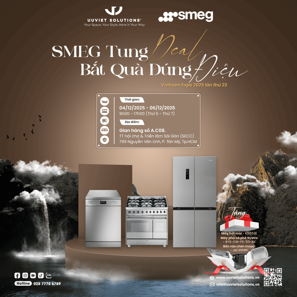 Chương trình mua sản phẩm thiết bị bếp Smeg nhận quà tặng cực xịn