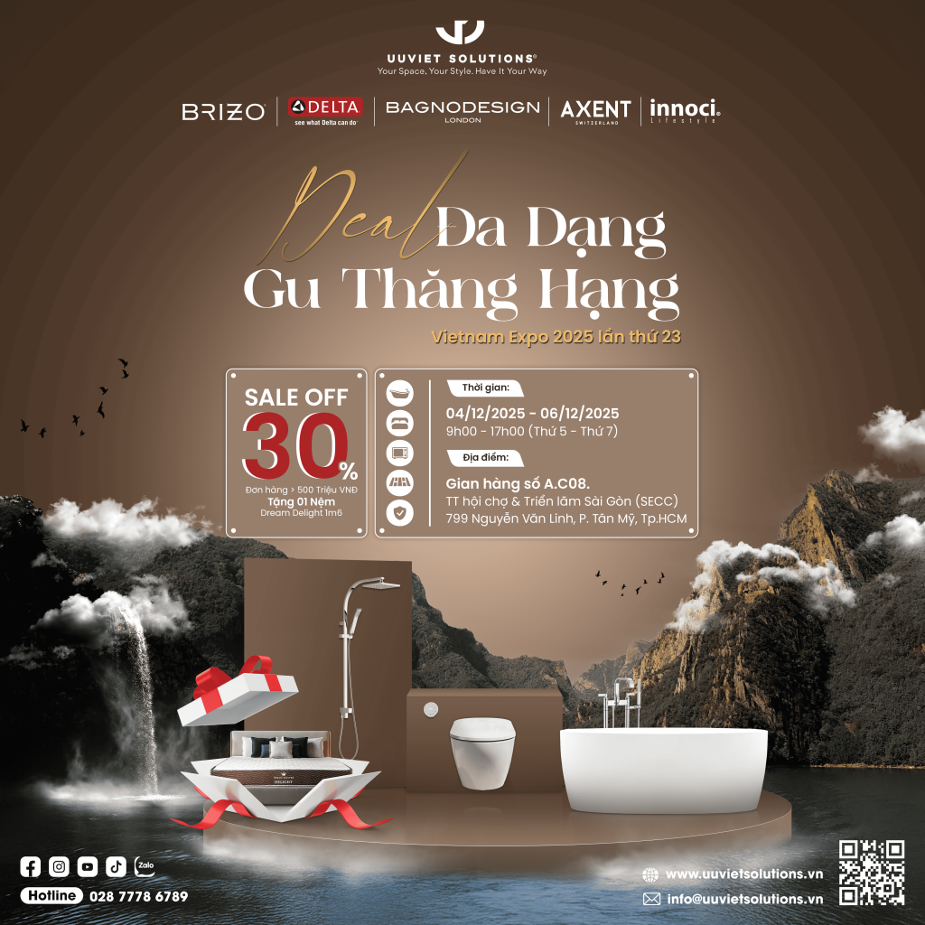 Chương trình ưu đãi sản phẩm thiết bị phòng tắm cao cấp cùng quà tặng hấp dẫn