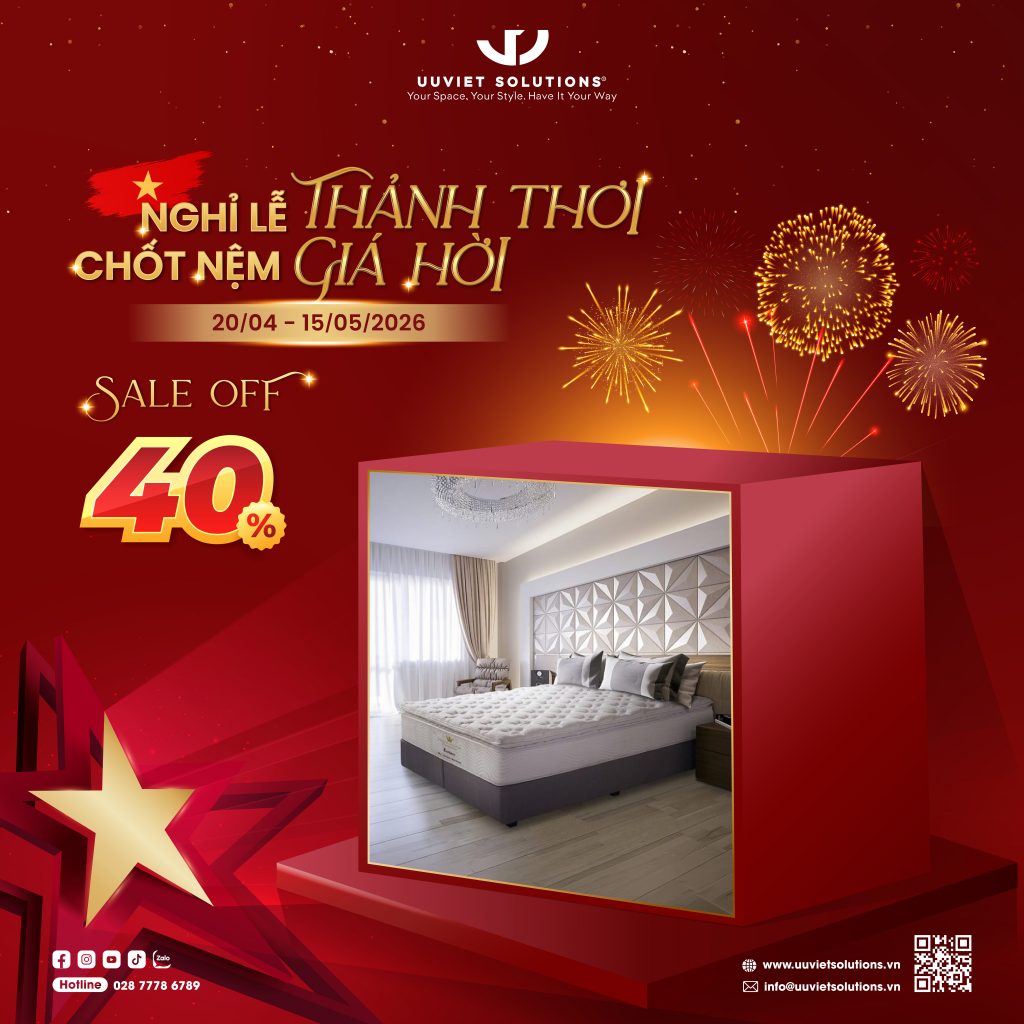 Chương trình SALE OFF 40% sản phẩm nệm lò xo túi cao cấp Dream Master