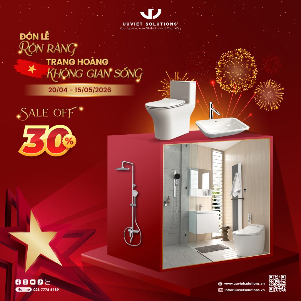 Chương trình SALE OFF 30% sản phẩm thiết bị phòng tắm chuẩn Âu - Mỹ cao cấp