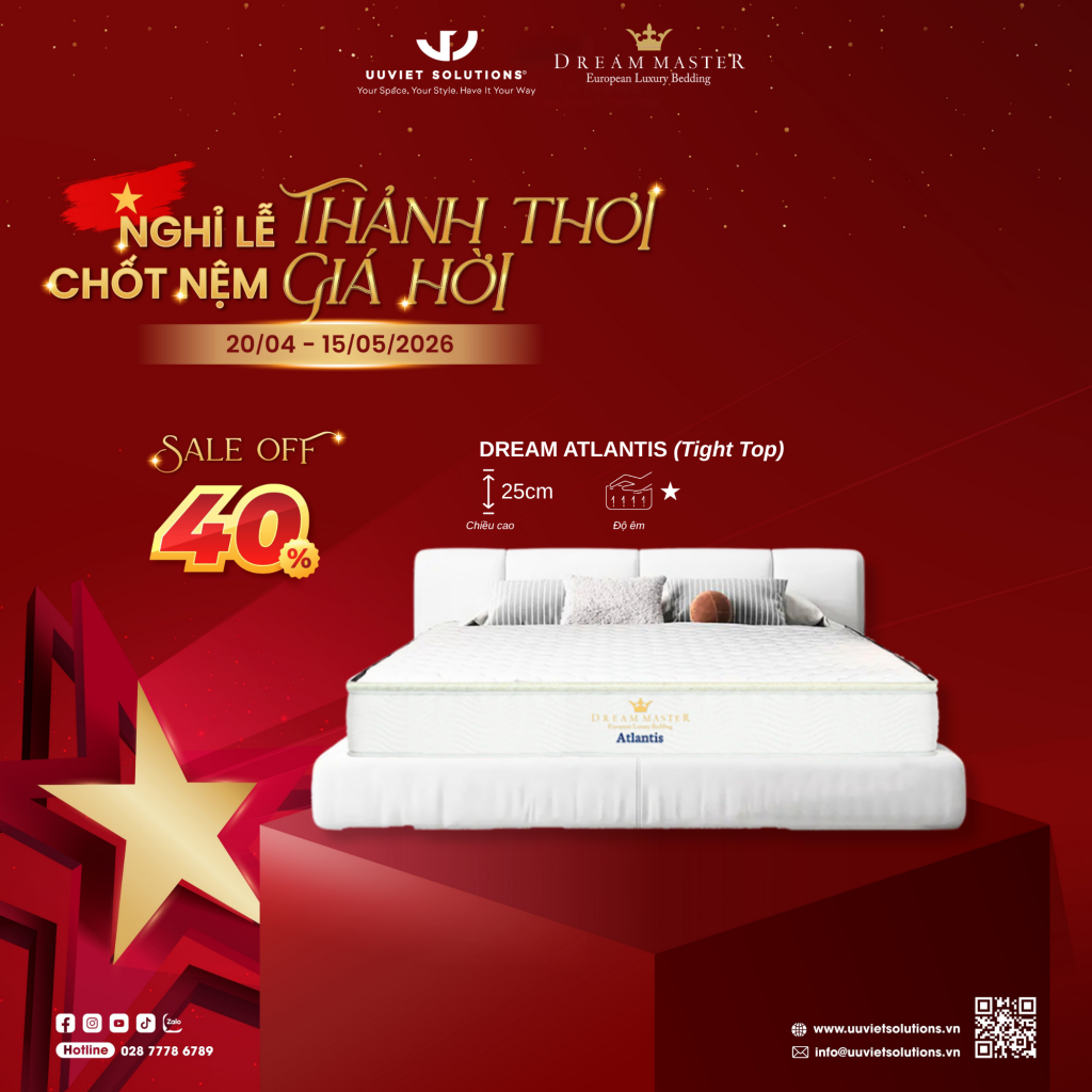 Nệm lò xo túi Dream Atlantis