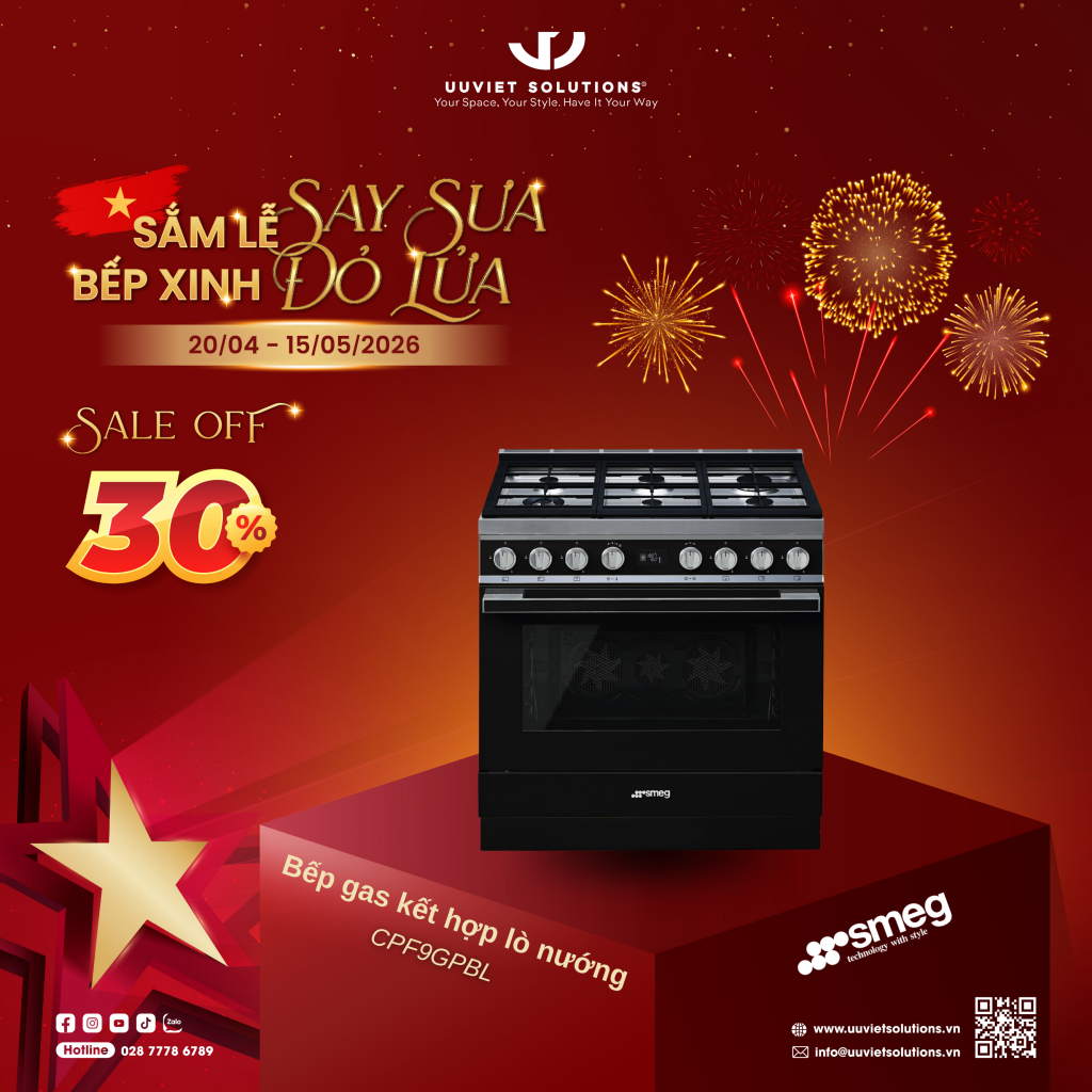 Bếp gas kết hợp lò nướng