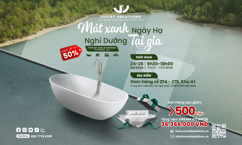 "Mát xanh ngày hạ - Nghỉ dưỡng tại gia" tại triển lãm quốc tế Vietbuild TP.HCM 2026 - lần I