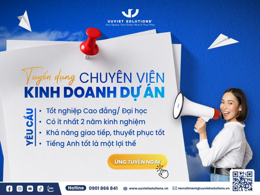 Uuviet Solutions tuyển dụng Chuyên Viên Kinh Doanh Dự Án