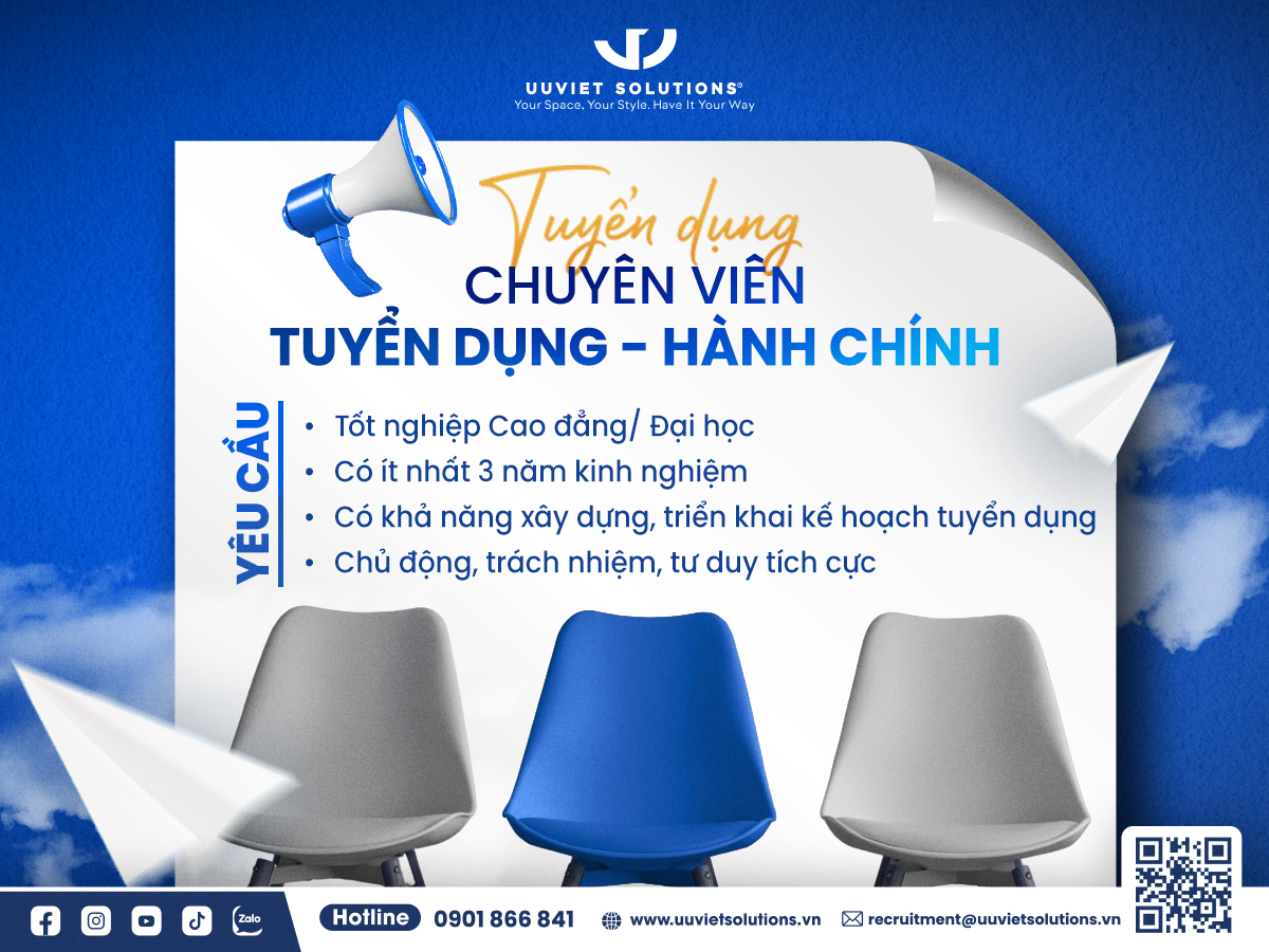 Uuviet Solutions tuyển dụng Chuyên Viên Tuyển Dụng - Hành Chính