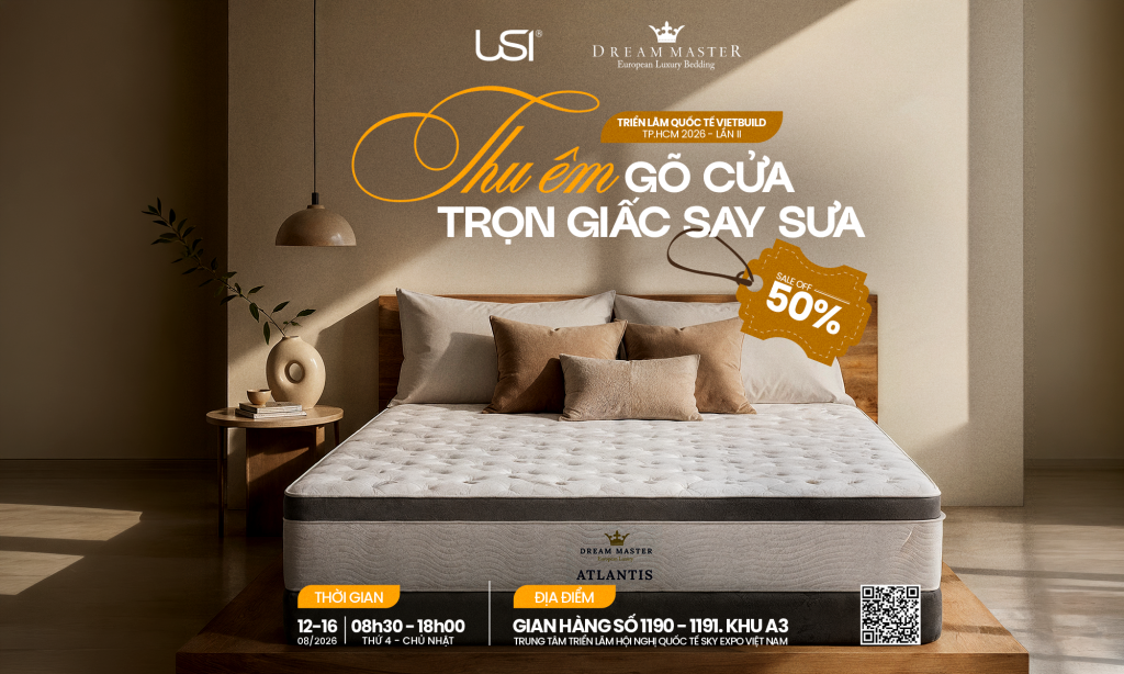 "Thu êm gõ cửa - Trọn giấc say sưa" tại triển lãm quốc tế Vietbuild TP.HCM 2026 - lần II
