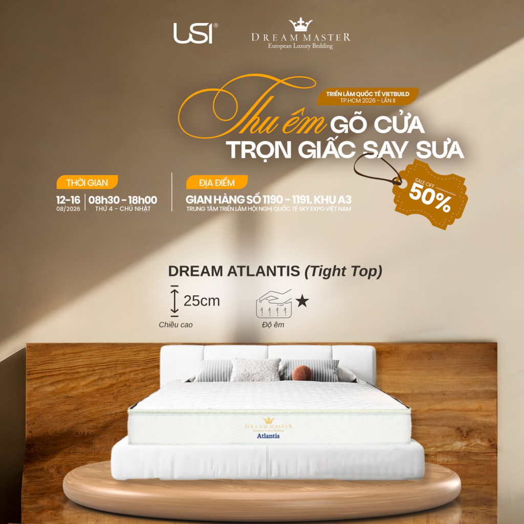 Nệm lò xo túi Dream Atlantis