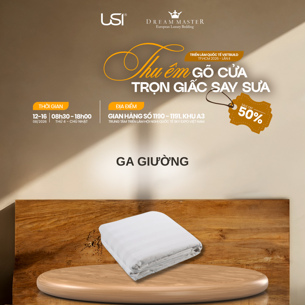 Ga giường đầy đủ tông màu