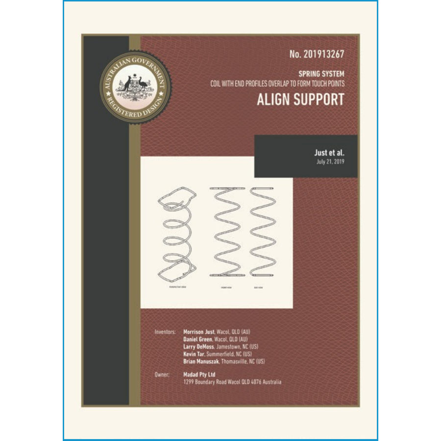 Chứng nhận Hệ thống lò xo AlignSupport