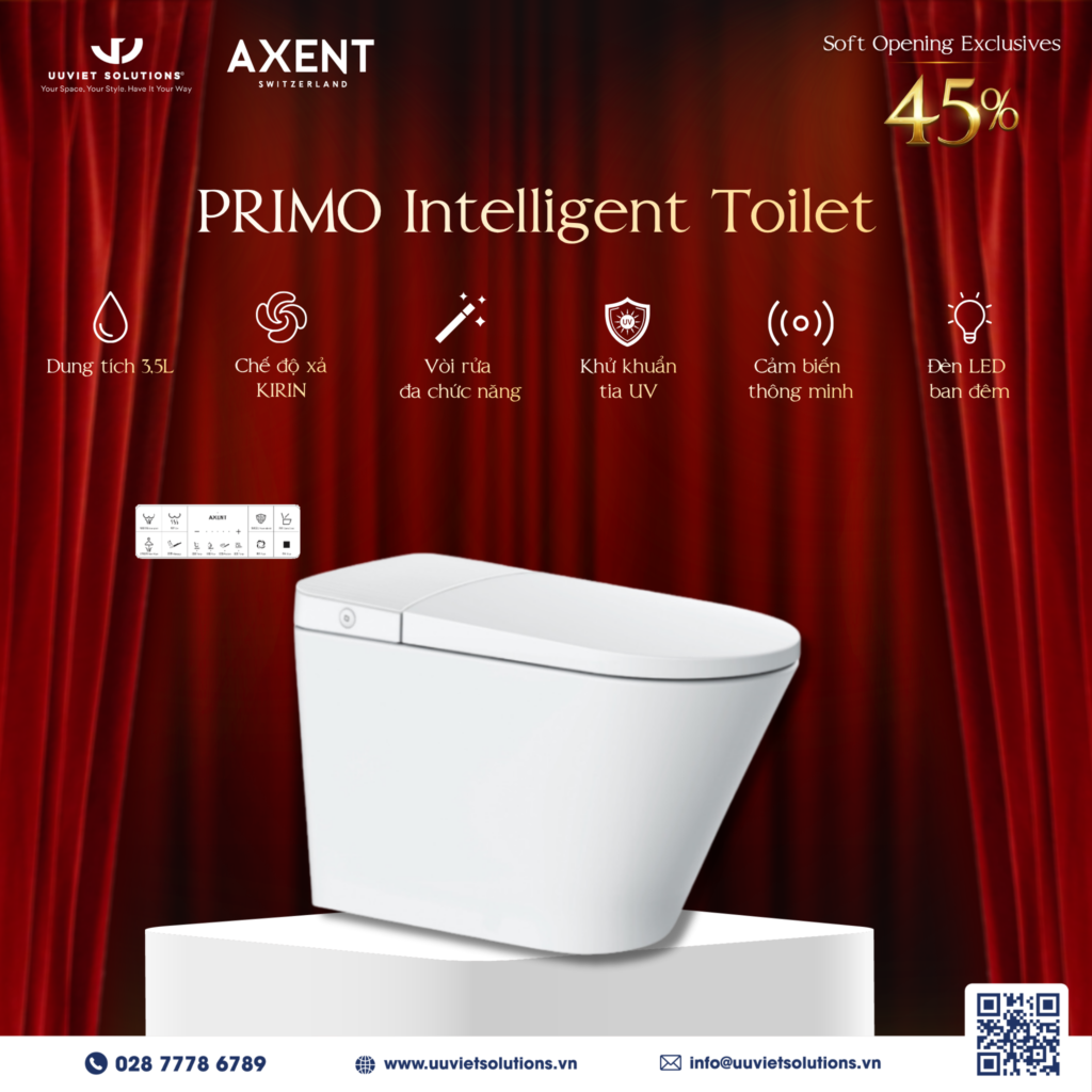 PRIMO Intelligent Toilet - Thương hiệu Axent (Thuỵ Sỹ)