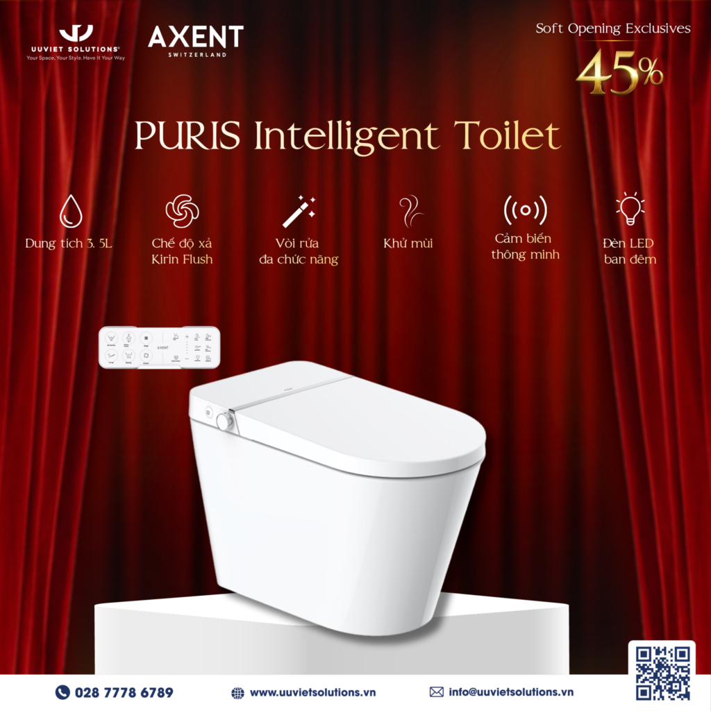 PURIS Intelligent Toilet - Thương hiệu Axent (Thuỵ Sỹ)